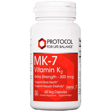 Protocol for Life Balance MK-7 Vitamin K2 - 300 mcg 60vc