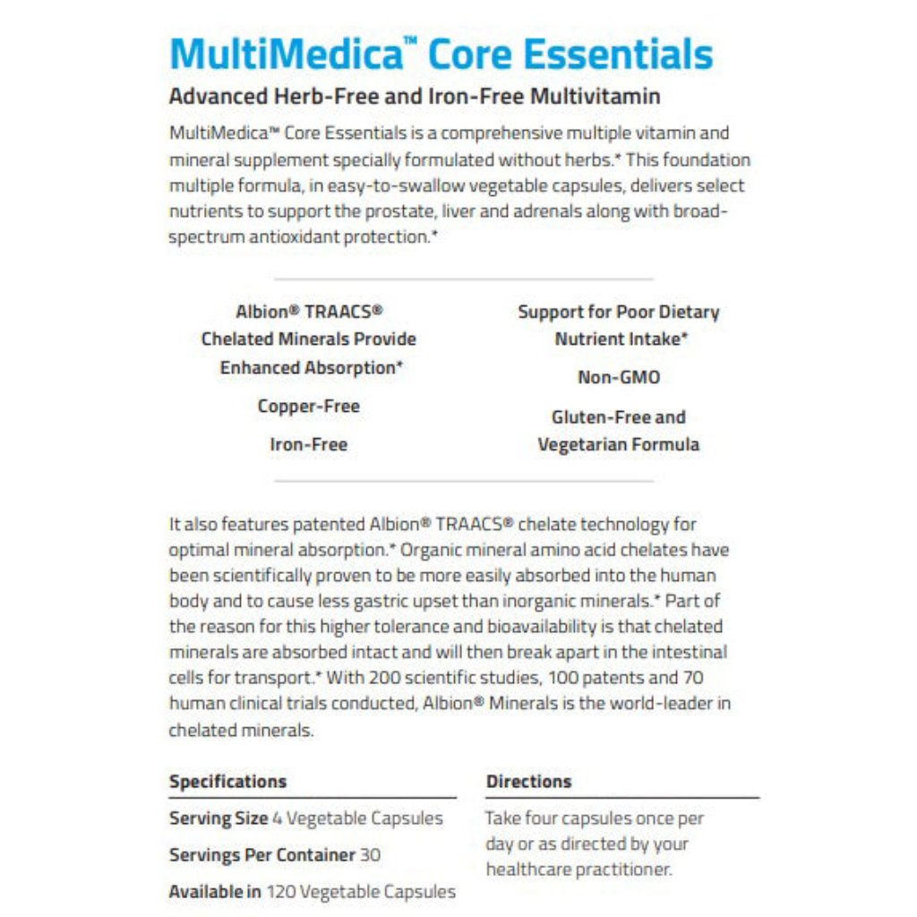 NuMedica MultiMedica Core Essentials 120c