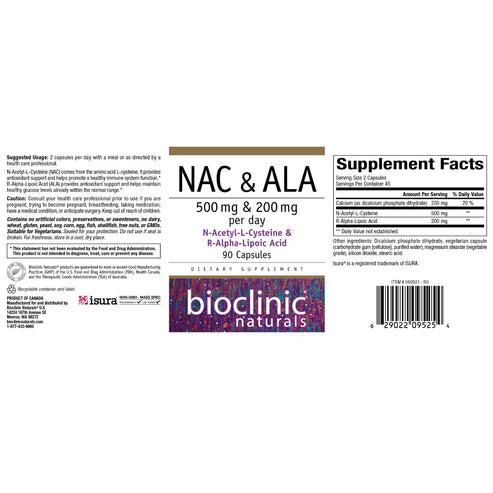 Bioclinic Naturals NAC & ALA 90c