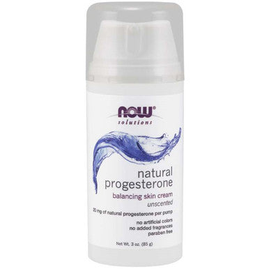NOW Natural Progesterone Cream Unscented 3oz.