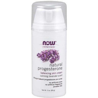 NOW Natural Progesterone Cream with Lavender 3 oz.