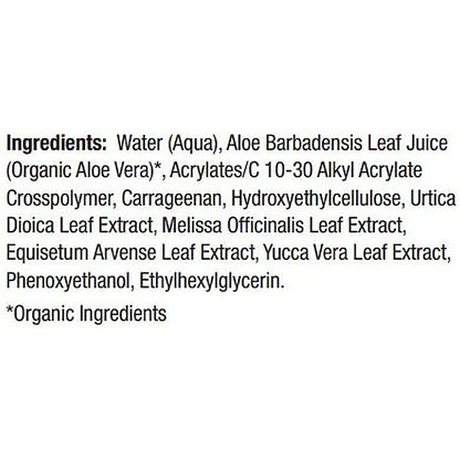 List of ingredients on a white background