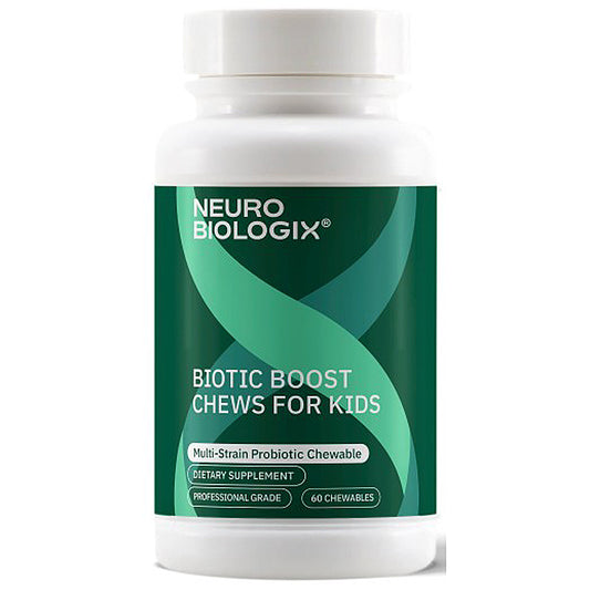 Neuro Biologix Biotic Boost Chews for Kids dietary supplement bottle on a white background