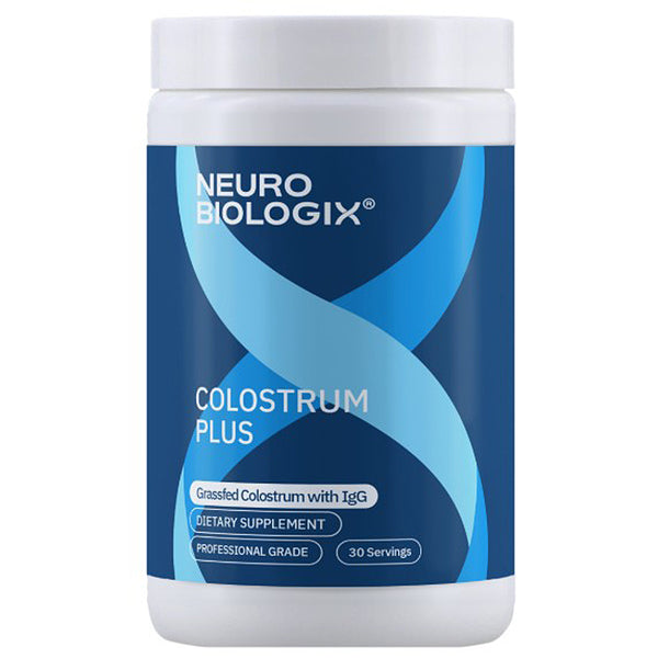 Neuro Biologix Colostrum Plus supplement container on a white background