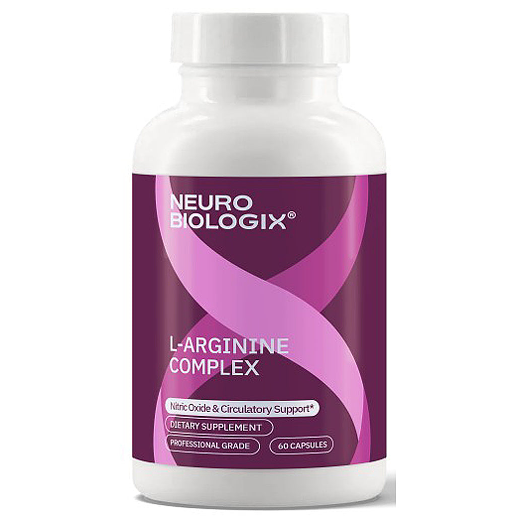 Neuro Biologix L-Arginine Complex dietary supplement bottle on a white background