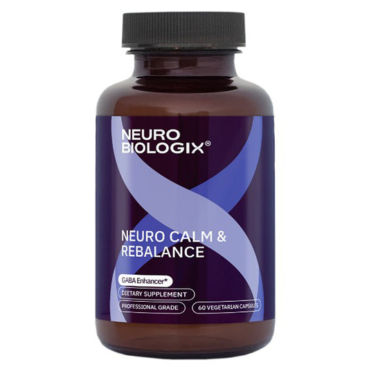 Neuro Biologix Neuro Calm & Rebalance supplement bottle on a white background