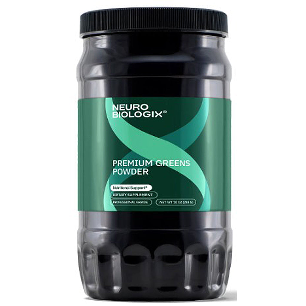 Neuro Biologix Premium Greens Powder container on a white background