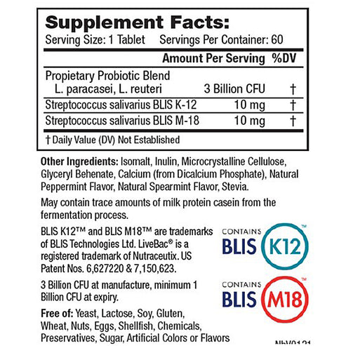 Neurobiologix Probiotic ENT Defend 60 chewables