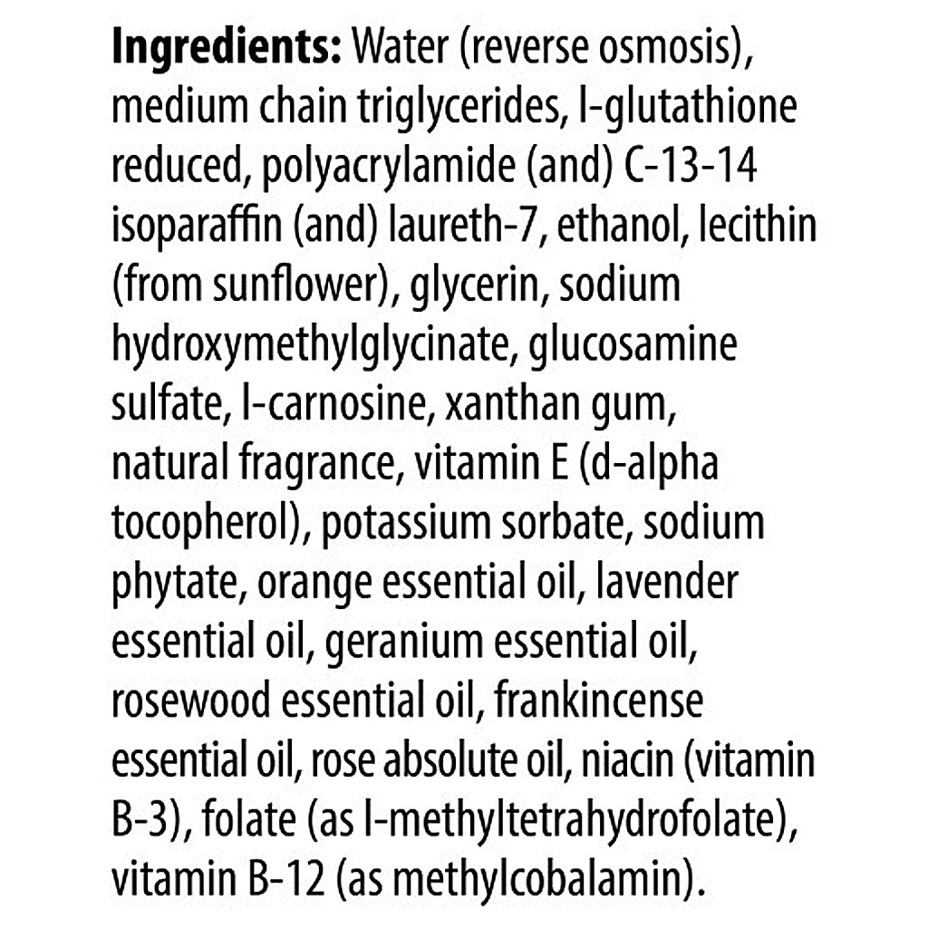 List of ingredients on a white background