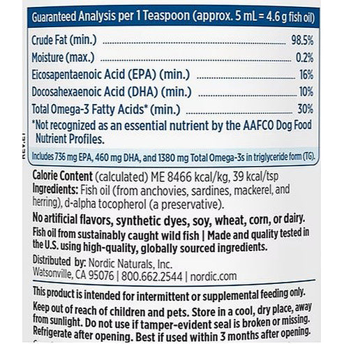 Nordic Naturals Omega-3 Pet for Dogs 16 oz.