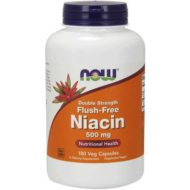 NOW Niacin 500mg Double Strength Flush-Free 180vc