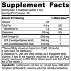 Supplement facts label for a product with nutritional information and ingredients listed.