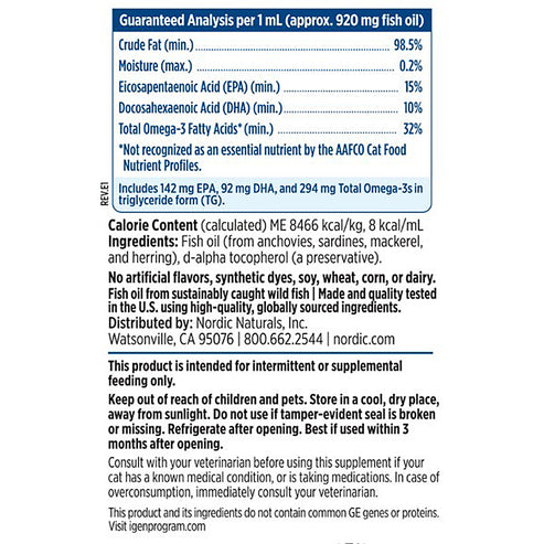 Nordic Naturals Omega-3 Pet Small Cats & Dogs 2 oz