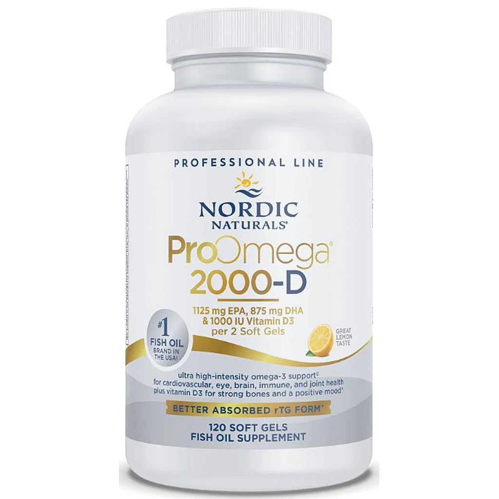 Nordic Naturals ProOmega 2000-D supplement bottle on a white background