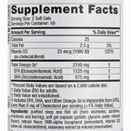 Supplement facts label for a dietary supplement with detailed nutritional information.