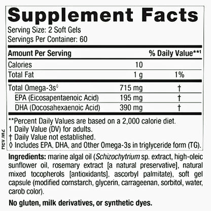 Nordic Naturals Algae Omega 120sg