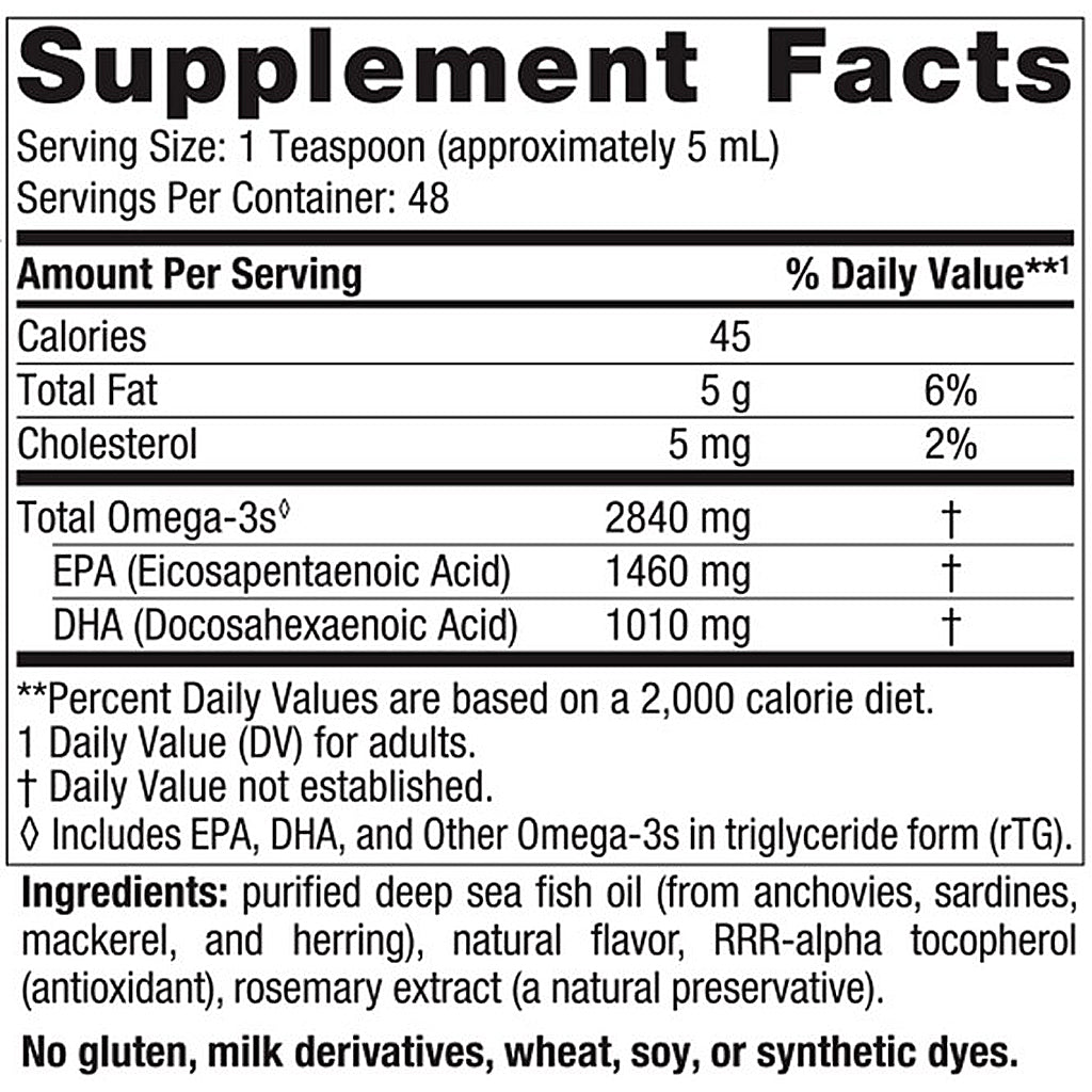 Nordic Naturals ProOmega Lemon Liquid 8oz