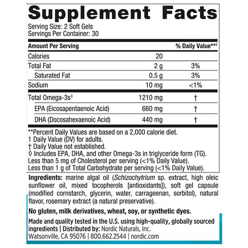 Nordic Naturals Plant-Based Ultimate Omega 60 sg