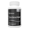 Supplement bottle labeled 'Functional Male' by NuMedica on a white background