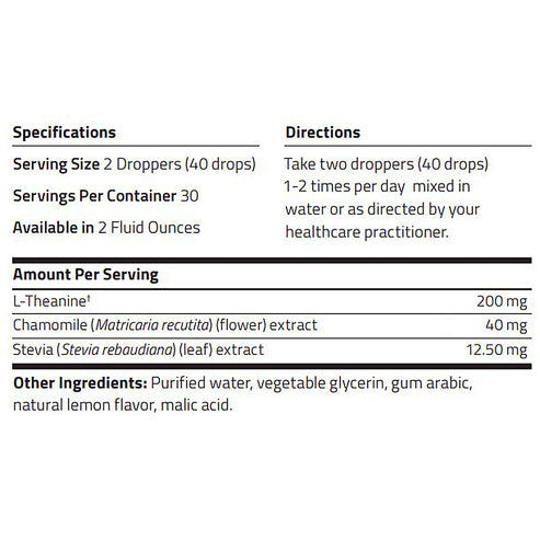 NuMedica L-Theanine Liquid 2 oz.