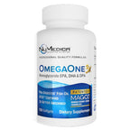 NuMedica OmegaOne 3X dietary supplement bottle on a white background