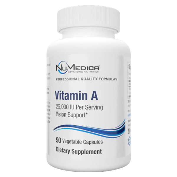 NuMedica Vitamin A supplement bottle on a white background