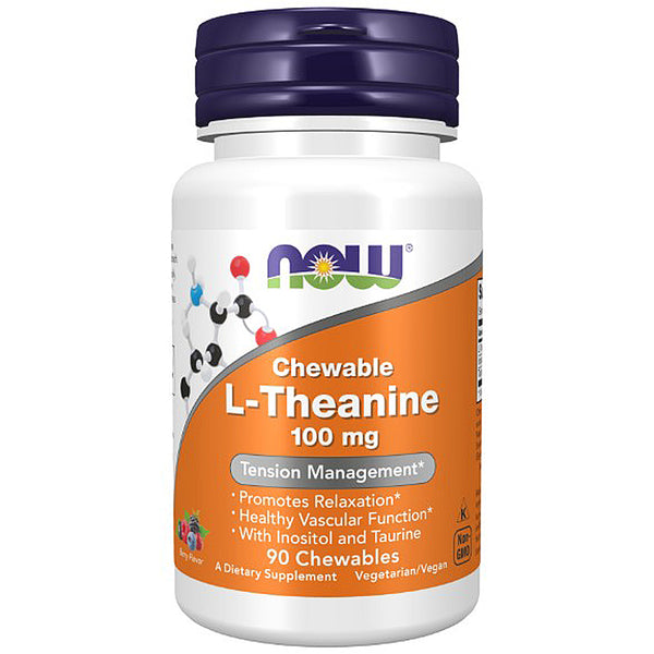 NOW L-Theanine 100mg 90 Chewables