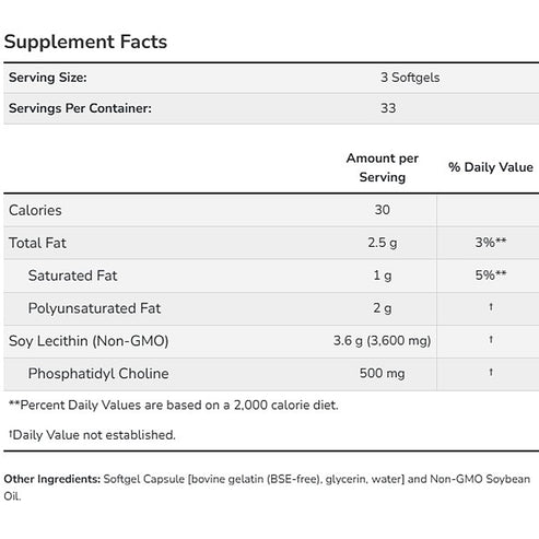 NOW Lecithin 1200mg (Non-GMO) 100sg
