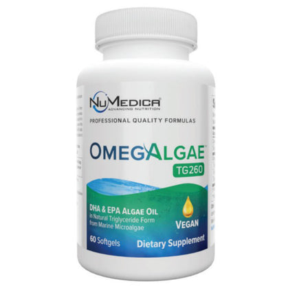 NuMedica OmegAlgae TG260, vegan omega, healthy cognition, immune support 