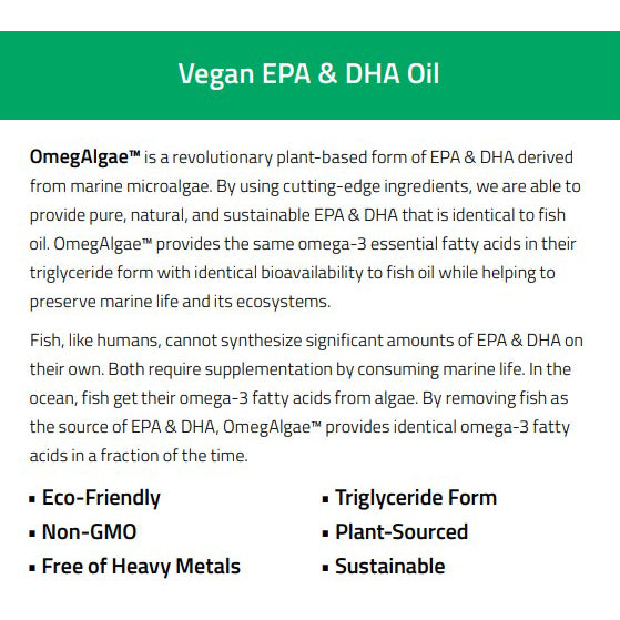 NuMedica OmegAlgae TG260 (NO CARRAGEENAN) 60sg