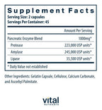 Vital Nutrients Pancreatic Enzymes 90c