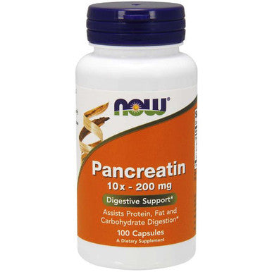 NOW Pancreatin 10x-200mg 100c