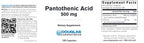 Douglas Laboratories Pantothenic Acid 500mg 100c