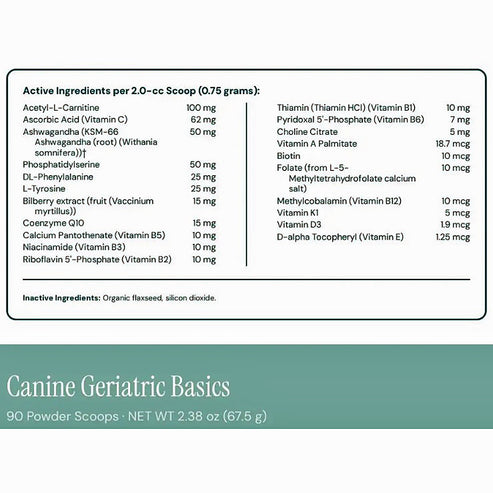 PetDomain Canine Geriatric Basics Powder 2.38oz (67.5g)