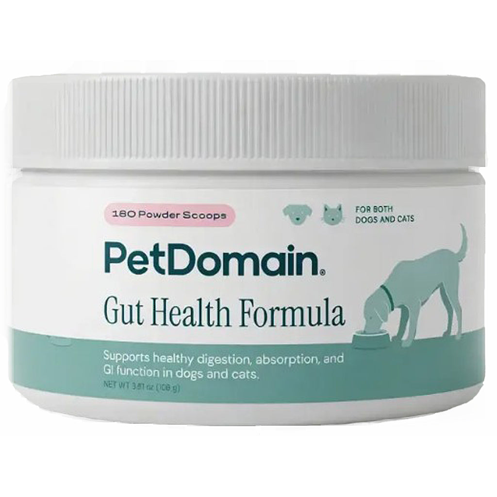 front label petdomain gut health formula powder