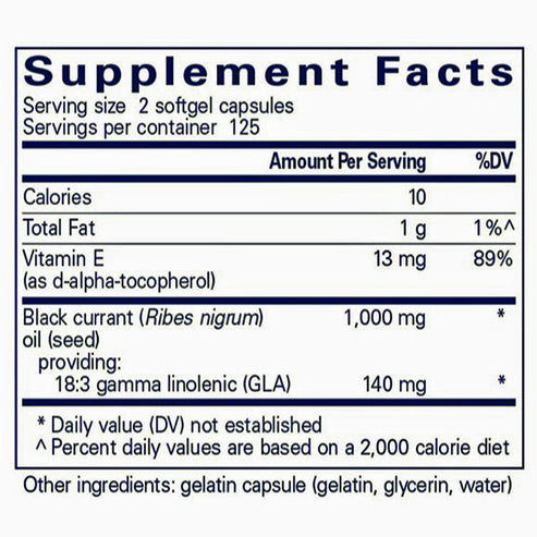 Pure Encapsulations Black Currant Seed Oil 250sg