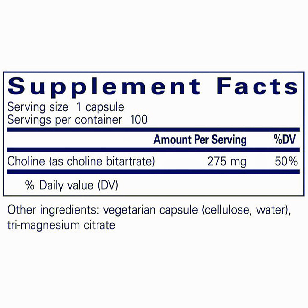 Pure Encapsulations Choline (bitartrate) 100c