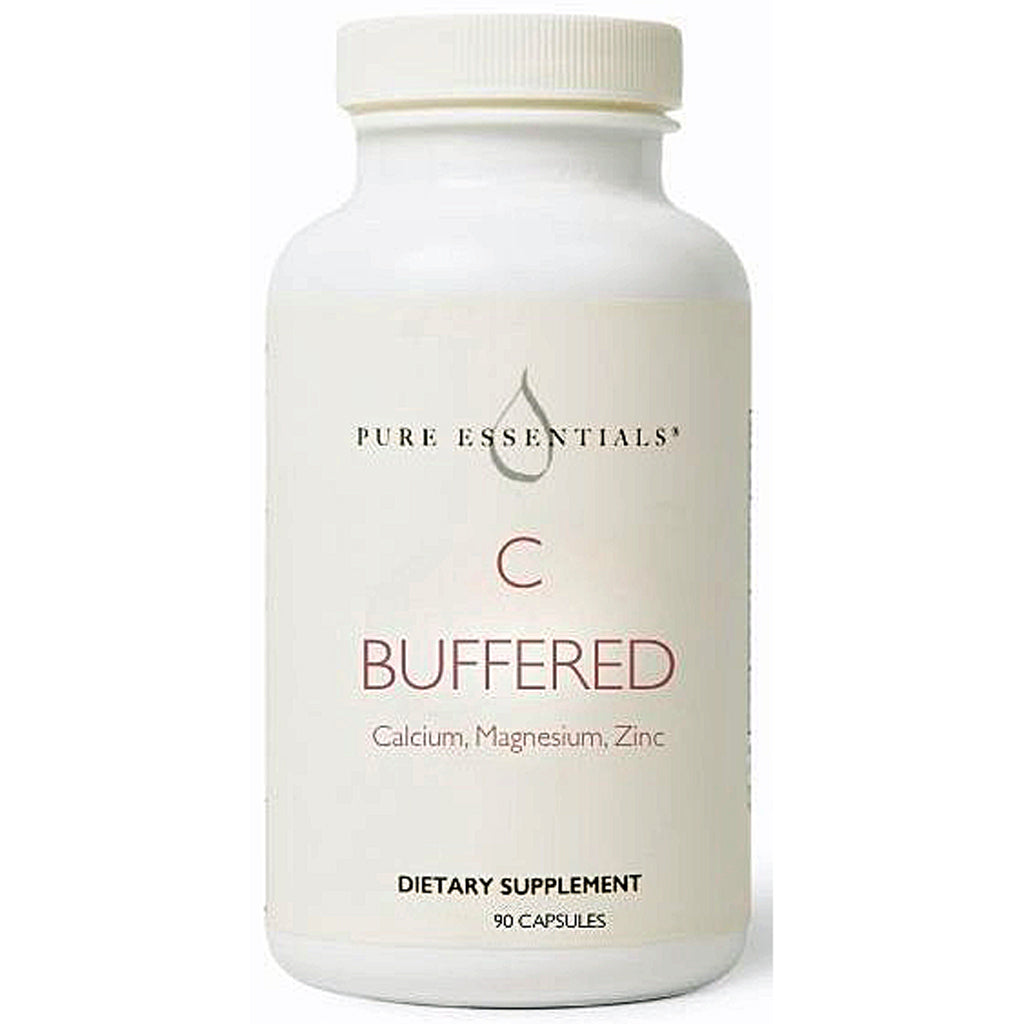 Supplement bottle labeled 'Pure Essentials' on a white background
