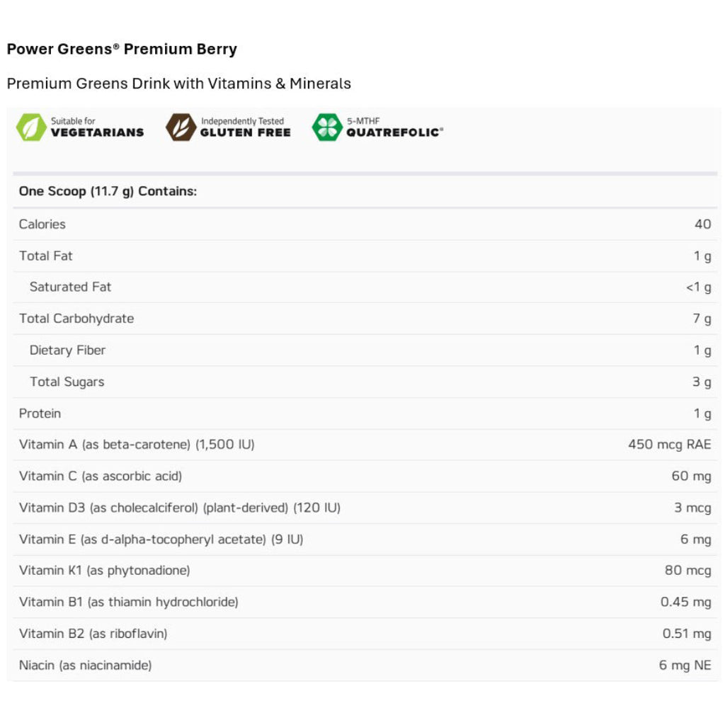 NuMedica Power Greens Premium Berry (42 servings)