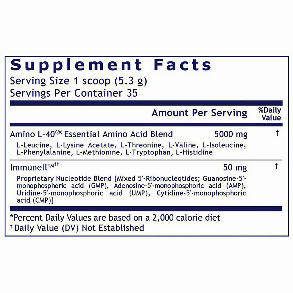 Supplement facts label for a product with serving size and nutritional information.