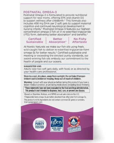 Nordic Naturals Postnatal Omega-3 (Lemon) 60sg