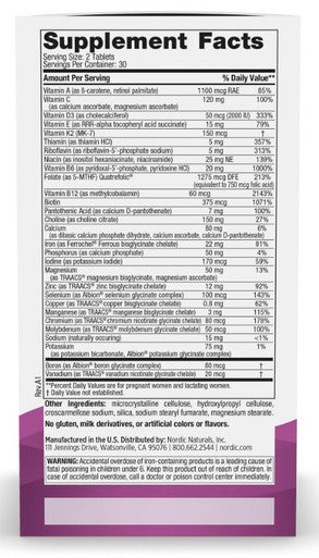 Nordic Naturals Prenatal Multivitamin 60 tablets