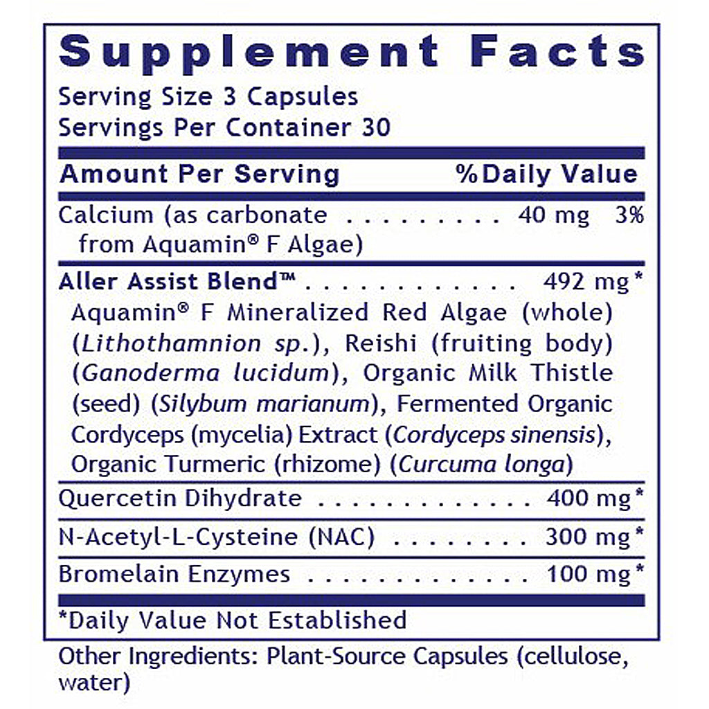 Supplement facts label with detailed ingredient list on a white background
