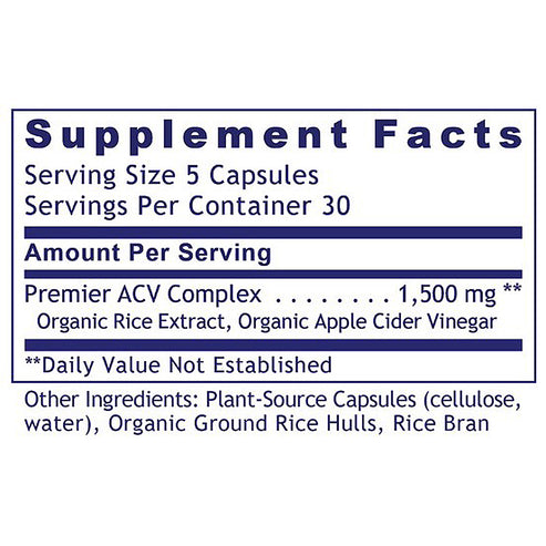Premier Research Labs Apple Cider Vinegar,  Premier 150 Plant Source Capsules