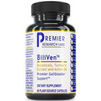 Supplement bottle labeled 'BiliVen' by Premier Research Labs on a white background