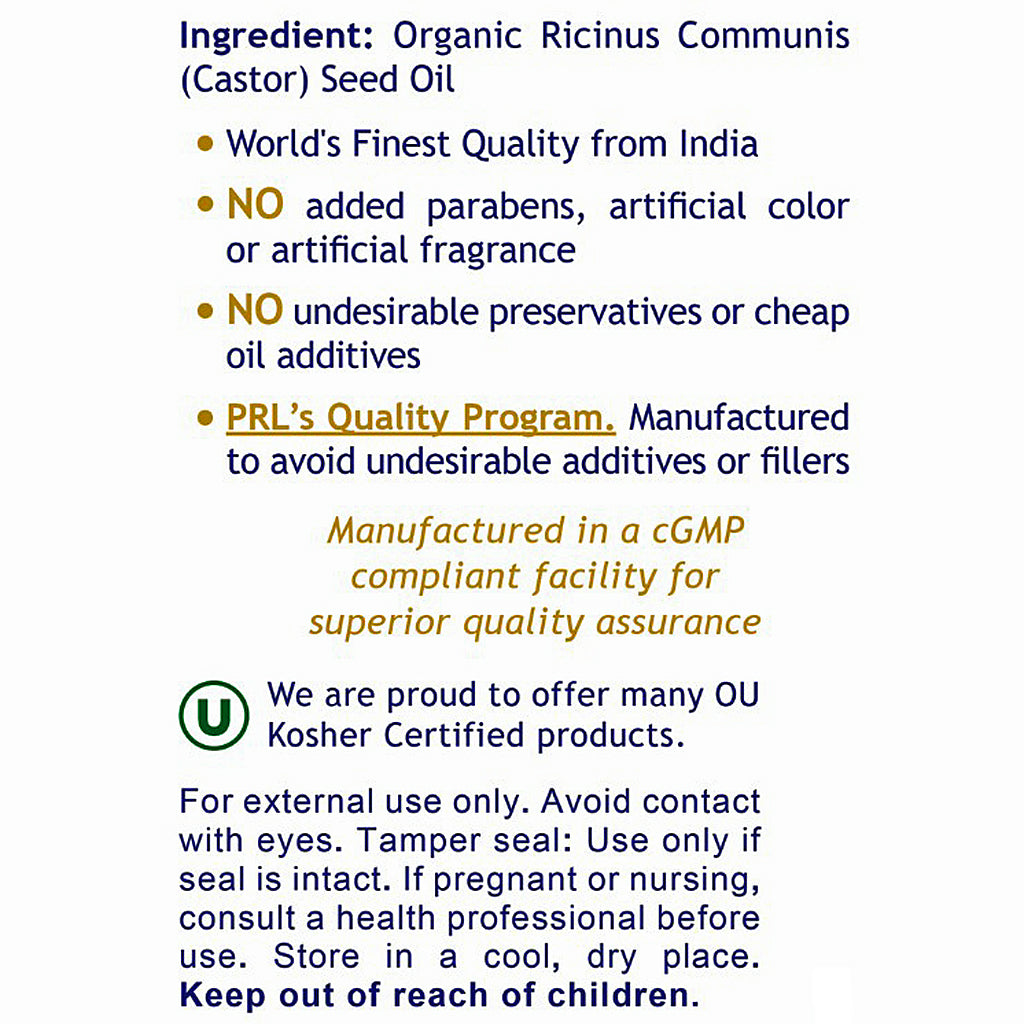 Premier Research Labs Castor Oil (Organic), Premier 8 oz