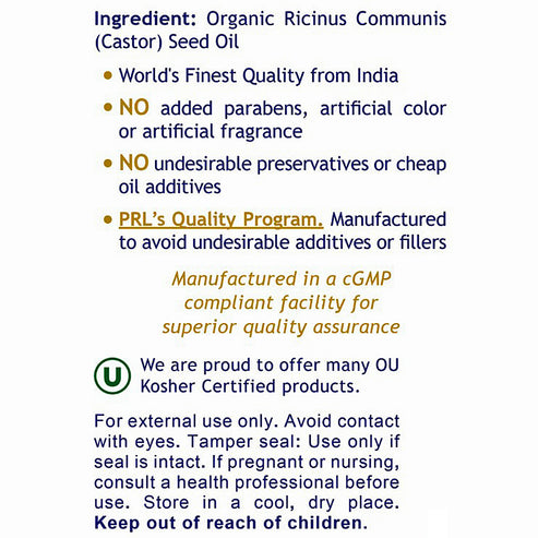 Premier Research Labs Castor Oil (Organic), Premier 8 oz