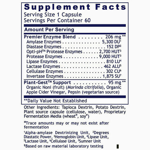 Premier Research Labs Digest, Premier 60 plant source capsules