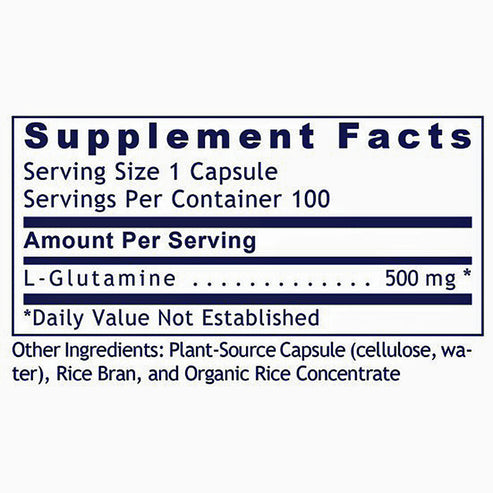 Premier Research Labs Glutamine, Premier 100 Plant Source capsules