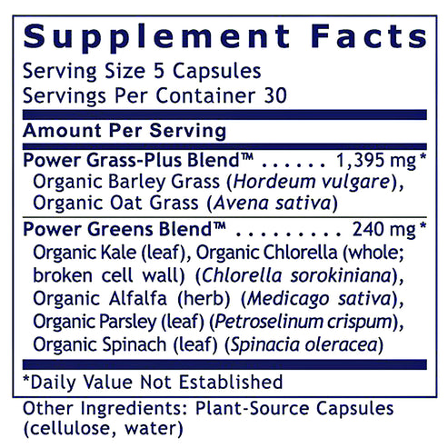 Premier Research Labs Greens Caps, Premier 150 plant source capsules